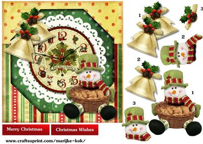 Country Christmas Clock