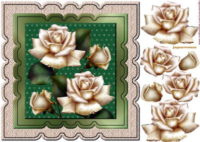 Scallop Topper Antique Roses