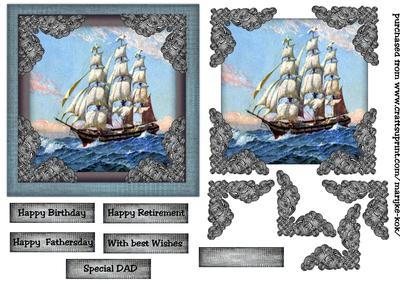 Male Card Sail Away