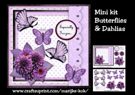 Mini Kit Butterflies & Dahlias