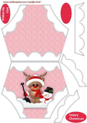 Diaper Baby's First Christmas 3 (baby Girl)