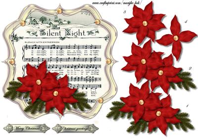 Scallop Topper Music Silent Night