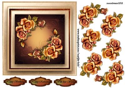 Male Card Autumn Roses 2