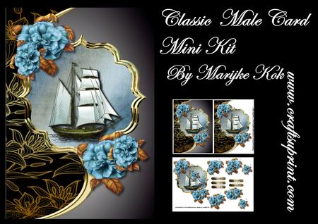 Classi Male Card Sailship Mini Kit