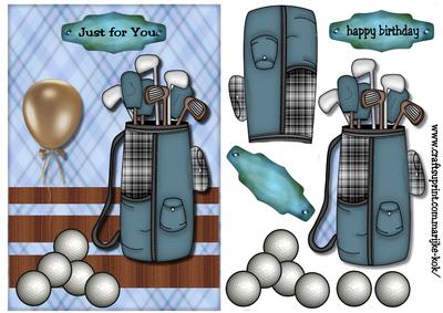 Birthday Boy & Male Card Golf