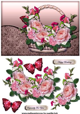 Basket with Roses 2