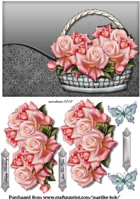 Basket with Roses 5