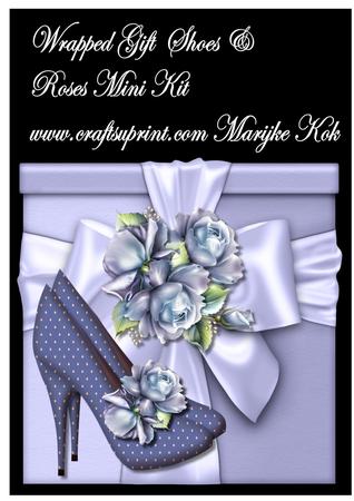 Wrapped Gift Bleu Shoes & Roses Mini Kit