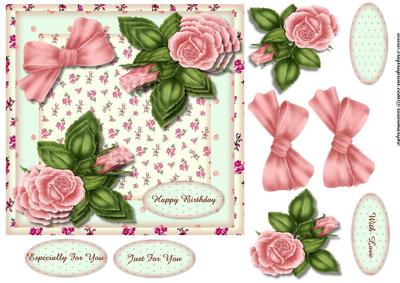 3D Effect Vintage Roses