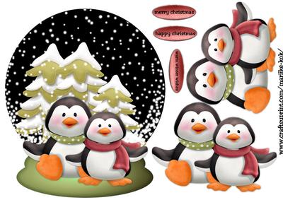 Snow Globe Warm Winter Wishes Penquins