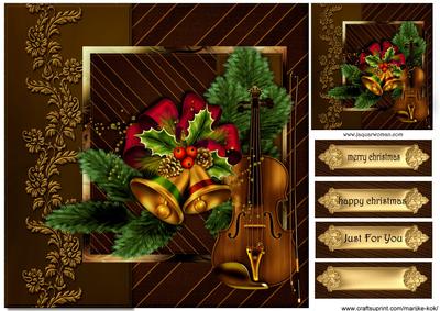 Charistmas Music Male Card Traditional