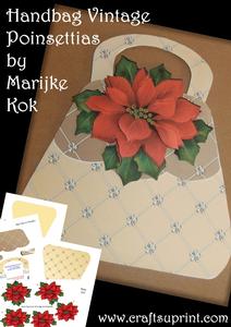 Handbag Vintage Poinsettias Mini Kit