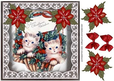 Vintage Christmas Kittens