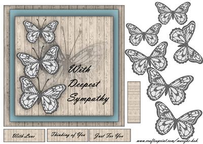 Butterfly Sympathy Wishes - 