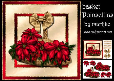 Basket Poinsettias Mini Kit