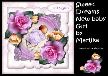 Sweet Dreams New Baby Girl
