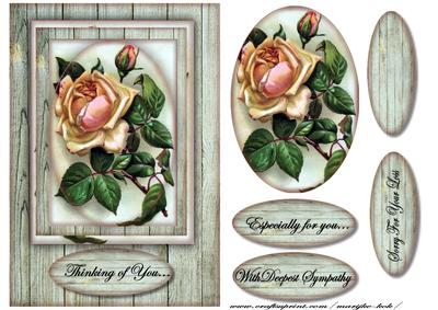 Vintage Sympathy Rose - 