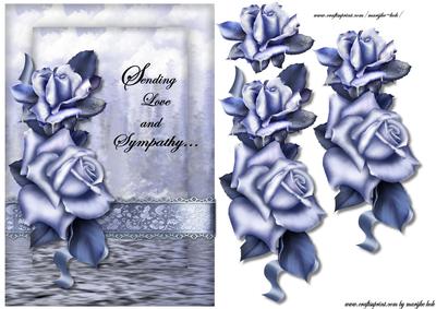 Sympathy Frosted Roses