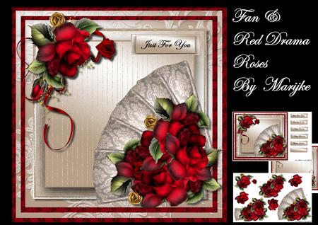 Fan & Red Drama Roses Mini Kit