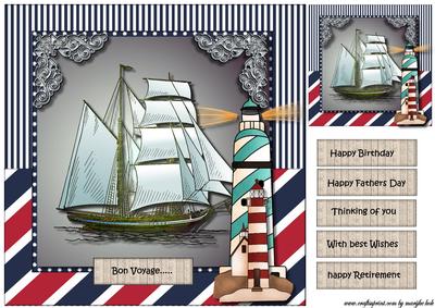 Male Card Topper Nautic
