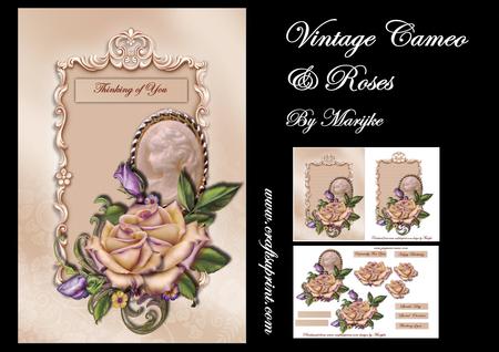 Vintage Cameo & Roses Mini Kit
