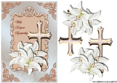 Sympathy Cross & Lilies