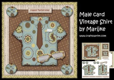 Male Card Vintage Shirt Mini Kit