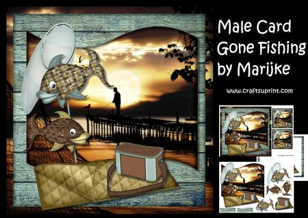 Male Card Gone Fishing Mini Kit