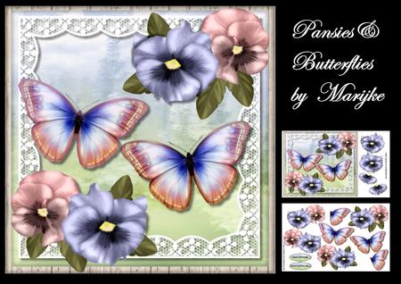 Pansies & Butterflies Mini Kit