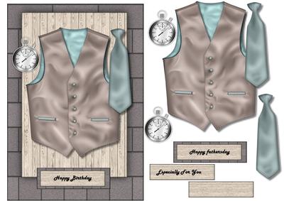 Male Card Vest & Tie