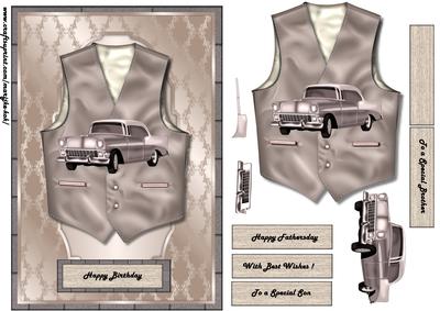 Male Card Vest & Vintage Car