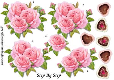 Step by Step Vintage Roses & Chocolates