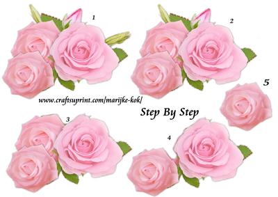 Step by Step Pink Vintage Roses