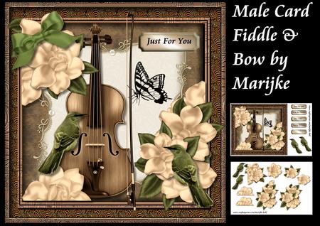 Male Card Fiddle & Bow Mini Kit