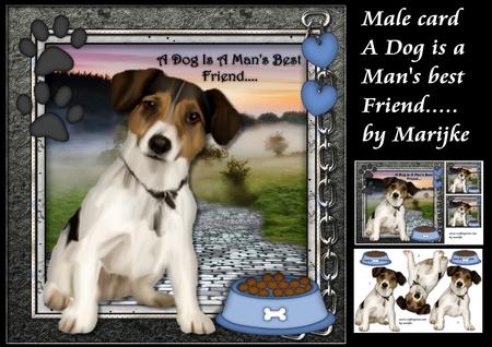Male Card a Dog is a Man's Best Friend - mini Kit