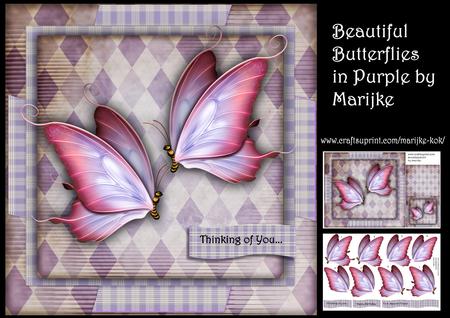 Beautiful Butterflies in Purple Mini Kit