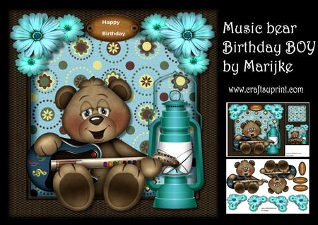 Music Bear Birthday Boy Mini Kit