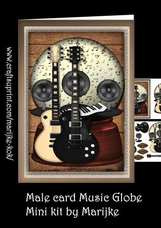 Music Globe Male Card Mini Kit