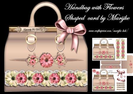 Handbag with Flowers Shaped Card Mini Kit
