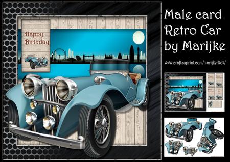 Male Card Retro Card Skyline Mini Kit