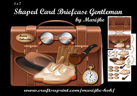 Male Shaped Card Briefcase Gentleman