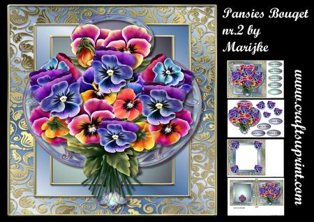 Pansies Bouquet Mini Kit Nr.2