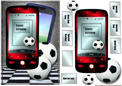Male Card Smartphone & Soccer