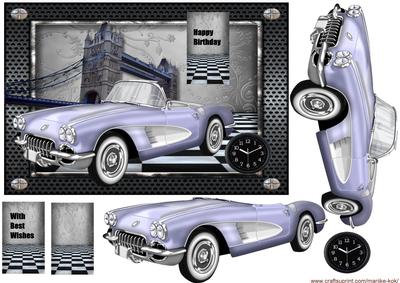 Male Card 1950's Car 1