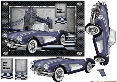Male Card 1950's Car 2