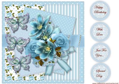 Card Topper Bleu Symphony 2