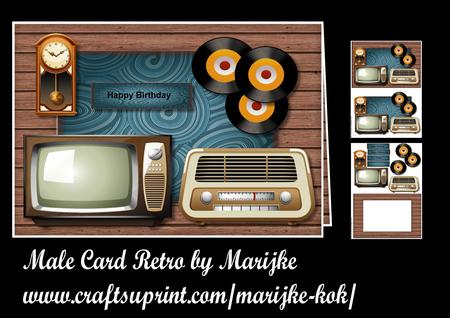 Male Card Retro