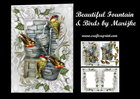 Beautiful Fountain and Birds Mini Kit