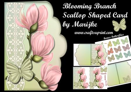Blooming Branch Scallop Shaped Card Mini Kit