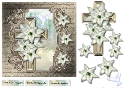 Sympathy Cross & Lilies